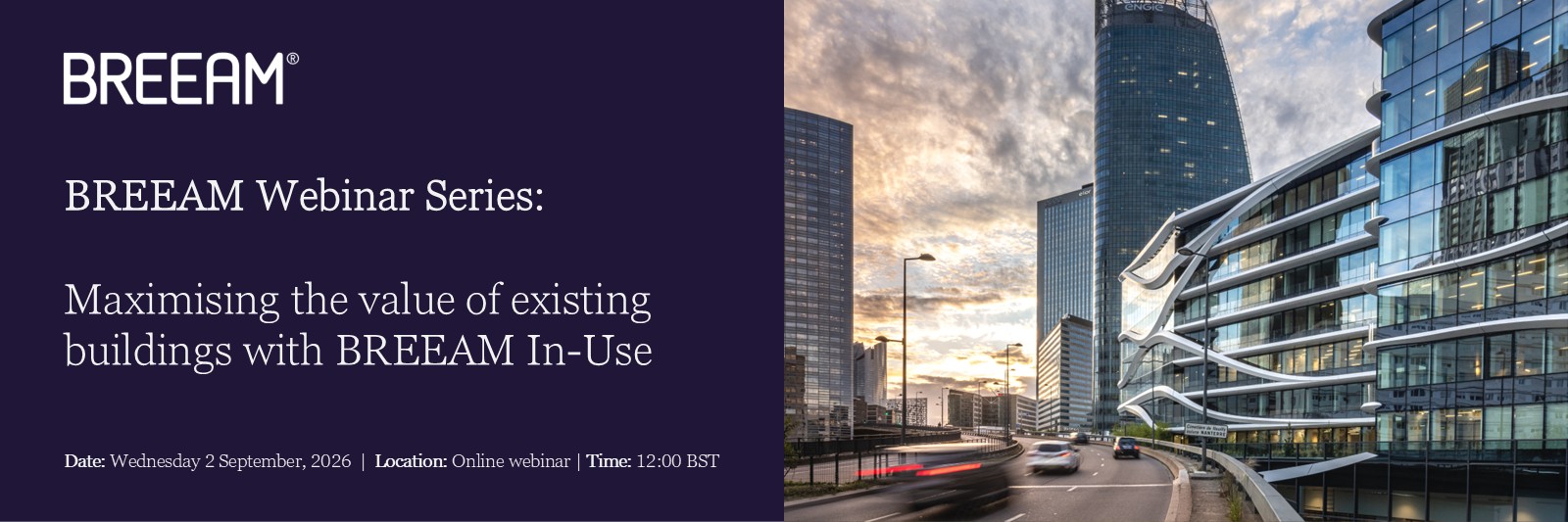BREEAM Webinar Series - BIU events page banner